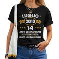Luglio 2010 14 Anni Compleanno Ragazza Ragazzo 2010 Maglietta da donna