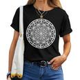 Mandala Gotico Nero Geometrico Maglietta da donna