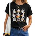 Music Teacher Ghost Playing Musical Instruments Halloween Women T-shirt