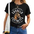 Nata Per Andare A Cavallo Equitazione Ragazza Divertente Maglietta da donna