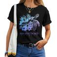 Navarre Beach Florida Sea Turtle Flowers Surfer Souvenir Women T-shirt
