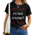 Proposta Di Matrimonio Originale Simpatica Miuoi Sposare Maglietta da donna