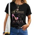 A Queen Was Born In August Happy Birthday To Me Maglietta da donna