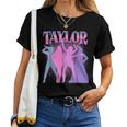 Retro Taylor First Name Personalized Groovy Birthday Girl Women T-shirt