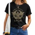 Roma Invicta Spqr Roman Eagle Distressed T-shirt Frauen