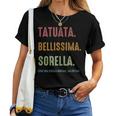 Tatuata Bellissima Sorella Festa Della Mamma Inchiostrata Maglietta da donna