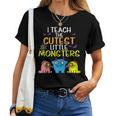 I Teach Cutest Little Monsters Halloween Teacher Women Women T-shirt