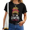 Tent Camper Outdoor Mom Girl Camping Queen T-shirt Frauen