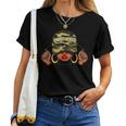 Unbothered Black Girl With Cap Camo Afro Woman Black Queen Women T-shirt