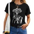 Vintage Skeleton Tequila Mexico Dia De Los Muertos T-shirt Frauen