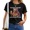 Wie Machcht Der Bär Der Bär Macht Empty Bears Beer Bear T-shirt Frauen