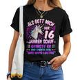 Women's Als Gott Michor 16 Jahen Krinste Er 16Th Birthday S T-shirt Frauen