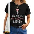 Women's Die Tut Nix Die Will Nur Saufen Girls' Strip Sauftour T-shirt Frauen