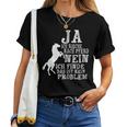 Women's Ja Ich Rieche Nach Pferde Horse Sayings Horse Girl T-shirt Frauen