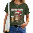 Bob Kurwa X Xmas Beer Flannelette Christmas Beer T-shirt Frauen