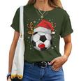 Christmas Reindeer Face Soccer Christmas Kid Women T-shirt