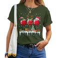 Christmas Reindeer Red Wine Women's T-shirt Frauen