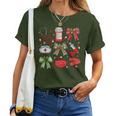 Christmas Xmas Coquette Bow Rn Cna Icu Scurb Nurse Doctor Women T-shirt
