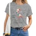 Winteribes Flamingo Christmas Xmas Slogan T-shirt Frauen