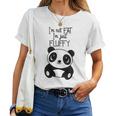 Con Texto En Inglés Im Not Fat Im Just Fluffy Panda Hombre Camiseta de mujer