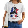 Francia Chica Francesa Chica Francia Bandera Sin Mangas Camiseta de mujer