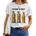 Diving For Diving Diet Beer Blue T-shirt Frauen