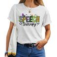 Halloween Speech Therapy Groovy Speech Language Pathologist Women T-shirt