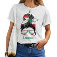 Lebanese Girls Lebanon Girl Lebanon Woman Flag T-shirt Frauen