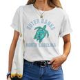 Outer Banks Nc Beach Sea Turtle Illustrazione Regalo Maglietta da donna