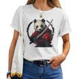 Panda Samurai Panda Con Spada Samurai Maglietta da donna