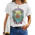 Sloth Hanging Team Sloth Bradipo Sull'amaca Bradipo Maglietta da donna