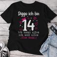 14Th Birthday Girl Digga Ich Bin 14 Jahre Nager T-shirt Frauen Lustige Geschenke