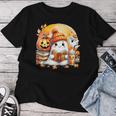 Adorable Ghost Snug Halloween Cozy Autumn Vibes Fall Season Women T-shirt Funny Gifts