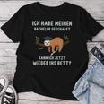 Bachelor Geschafft Wieder Ins Bett Student Sloth T-shirt Frauen Lustige Geschenke