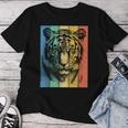 Bengal Tiger Portraitintage Style Dog Mum Dad T-shirt Frauen Lustige Geschenke