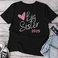 Big Sister Ich Werde Große Schwester 2025 Lettering Girl's T-shirt Frauen Lustige Geschenke