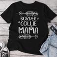 Border Collie Mama Border Collie Mom Dog Mom Cuello Camiseta de mujer Regalos divertidos