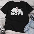 Bull Terrier Cute Dog Sloth Nope T-shirt Frauen Lustige Geschenke