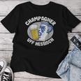 Champagne Uff Hessian Apple Wine Appeller Frankfurt Appeelwoi T-shirt Frauen Lustige Geschenke