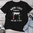 Chats Humour Drole Fille Mon Chat M'appelle T-shirt femme Cadeaux drôles