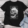 Cranio Fasi Lunari Moda Gotica Gotico Occulto Donne Gotiche Maglietta da donna Regalos divertidos