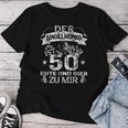 Der Angelkönig Ist 50 Jahre Birthday Fishing & Beer Fisherman S T-shirt Frauen Lustige Geschenke