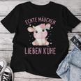 Echte Mädchen Lieben Kühe Cow T-shirt Frauen Lustige Geschenke