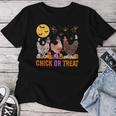 Fall Halloween Chicken Pumpkin Chick Or Treat Spooky Women T-shirt Unique Gifts