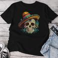 Flower Sugar Skull Cinco De Mayo Mexican Dia De Los Muertos T-shirt Frauen Lustige Geschenke