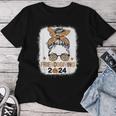 Friends Giving 2024 Thanksgiving Friendsgiving Messy Bun Women T-shirt Unique Gifts