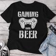 Gaming And Beer Game Control Retroideo Game Player T-shirt Frauen Lustige Geschenke