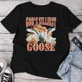 God's Silliest Goose Sarcastico Divertente Meme Ocaintage Maglietta da donna Regalos divertidos