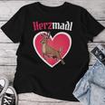 Herzmadl Deer Dirndl Costume Women's T-shirt Frauen Lustige Geschenke