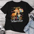 Ich Werde Große Schwester 2025 Giraffe Balloons Girls' T-shirt Frauen Lustige Geschenke